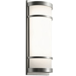 Brio Wall Sconce - Satin Nickel / White