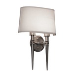 Montrose Wall Sconce - Satin Nickel / White Linen