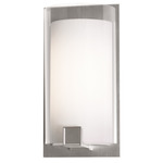 Nolan Wall Sconce - Satin Nickel / White