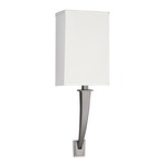 Sheridan Wall Sconce - Satin Nickel / White Linen