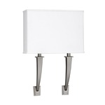 Sheridan Wall Sconce - Satin Nickel / White Linen