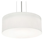 Anton Pendant - Satin Nickel / White Linen