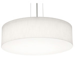 Anton Pendant - Satin Nickel / White Linen