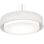 Sanibel Pendant - Satin Nickel / White Linen