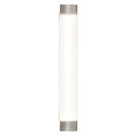 Charlotte Bathroom Vanity Light - Satin Nickel / White Linen Acrylic