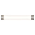 Charlotte Bathroom Vanity Light - Satin Nickel / White Linen Acrylic