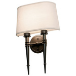 Montrose Wall Sconce - Oil Rubbed Bronze / White Linen
