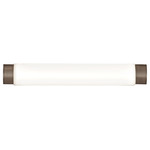 Charlotte Bathroom Vanity Light - Oil Rubbed Bronze / White Linen Acrylic