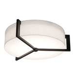 Apex Ceiling Light - Espresso / White Linen