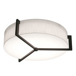 Apex Ceiling Light - Espresso / White Linen