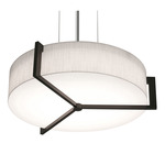 Apex Pendant - Espresso / White Linen