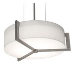 Apex Pendant - Weathered Grey / White Linen