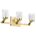Rene Bathroom Vanity Light - Champagne Gold / Clear