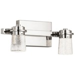 Vada Bathroom Vanity Light - Polished Nickel / Clear Bubble