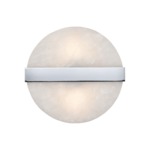 Stonewall Wall Sconce - Chrome / Alabaster