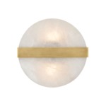 Stonewall Wall Sconce - Aged Brass / Alabaster