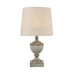 Regus Outdoor Table Lamp - Antique White / Natural