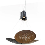 Lens Triple Pendant - Multicolor Rust / Bronze / Iron