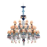 Belle de Nuit Tear Drop Chandelier - Multi