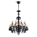 Belle De Nuit Tear Drop Chandelier - Absolute Black