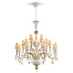Ivy and Seed Chandelier - Gold