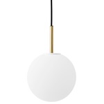 TR Bulb Pendant - Brushed Brass / Matte Opal