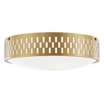 Phoebe Ceiling Light Fixture - Aged Brass / Matte Opal