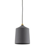 Megan Pendant - Aged Brass / Matte Black