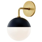 Renee Wall Sconce - Aged Brass / Black / Opal