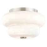 Hazel Ceiling Light Fixture - Polished Nickel / Opal