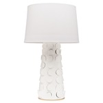 Naomi Table Lamp - White / Belgian Linen