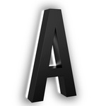 Luma Stainless Illuminated Numbers / Letters - Black
