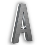 Luma Stainless Illuminated Numbers / Letters - Brushed Nickel