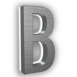 Luma Stainless Illuminated Numbers / Letters - Brushed Nickel