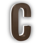 Luma Stainless Illuminated Numbers / Letters - Bronze