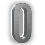 Luma Metal Illuminated Numbers / Letters - Brushed Nickel