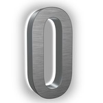 Luma Stainless Illuminated Numbers / Letters - Brushed Nickel