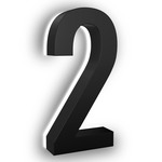Luma Stainless Illuminated Numbers / Letters - Black