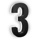 Luma Stainless Illuminated Numbers / Letters - Black