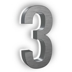 Luma Stainless Illuminated Numbers / Letters - Brushed Nickel