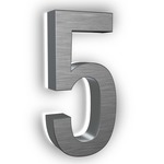 Luma Stainless Illuminated Numbers / Letters - Brushed Nickel