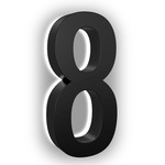 Luma Stainless Illuminated Numbers / Letters - Black