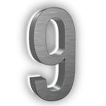 Luma Stainless Illuminated Numbers / Letters - Brushed Nickel