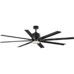 Vast Ceiling Fan with Light - Black / Black