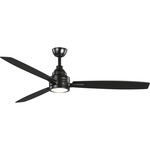 Gaze Ceiling Fan with Light - Black / Distressed Ebony/Matte Black