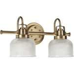 Archie Bathroom Vanity Light - Vintage Brass / Prismatic Cross Pattern