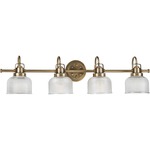 Archie Bathroom Vanity Light - Vintage Brass / Prismatic Cross Pattern