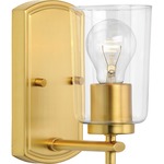 Adley Wall Sconce - Satin Brass / Clear