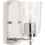 Adley Wall Sconce - Polished Nickel / Clear
