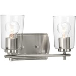 Adley Bathroom Vanity Light - Brushed Nickel / Clear